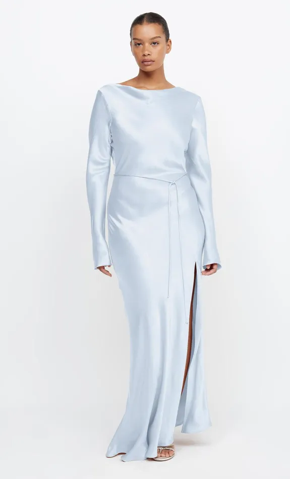 Bec Bridge Bridesmaid Dresses Women MOON DANCE LONG SLEEVE MAXI DRESS 8211 DUSTY BLUE