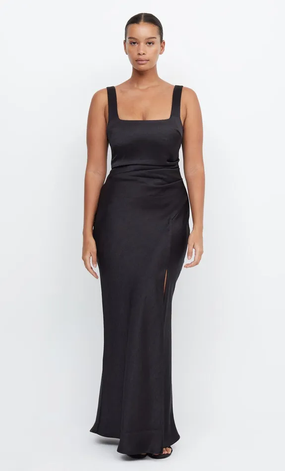 Bec Bridge Bridesmaid Dresses Women THE DREAMER SQUARE NECK DRESS 8211 BLACK