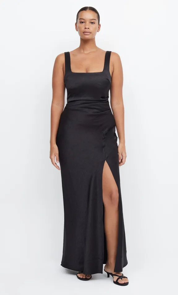Bec Bridge Bridesmaid Dresses Women THE DREAMER SQUARE NECK DRESS 8211 BLACK