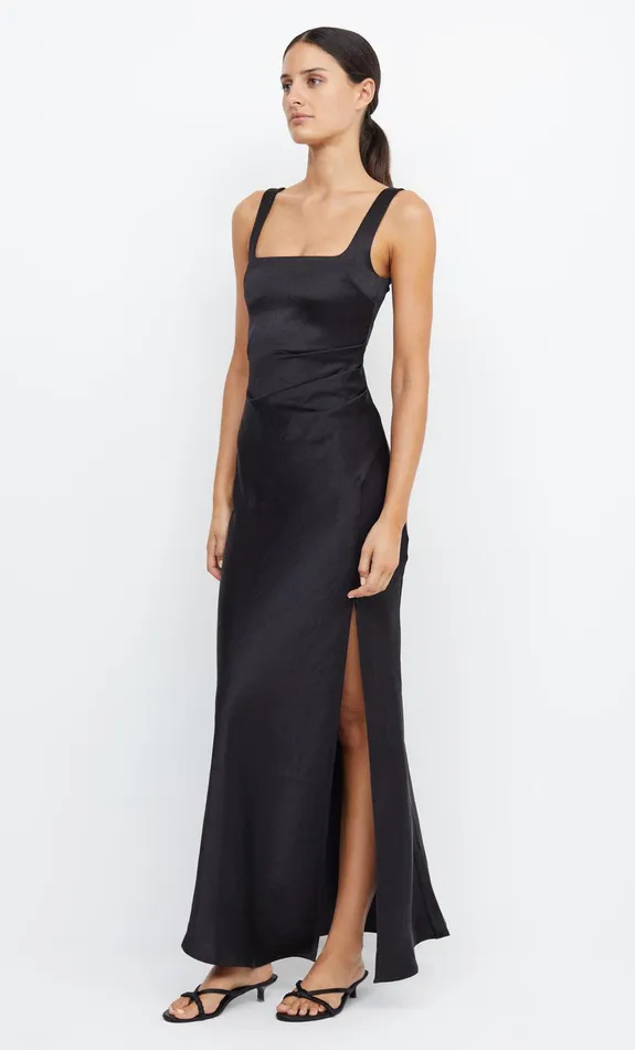 Bec Bridge Bridesmaid Dresses Women THE DREAMER SQUARE NECK DRESS 8211 BLACK