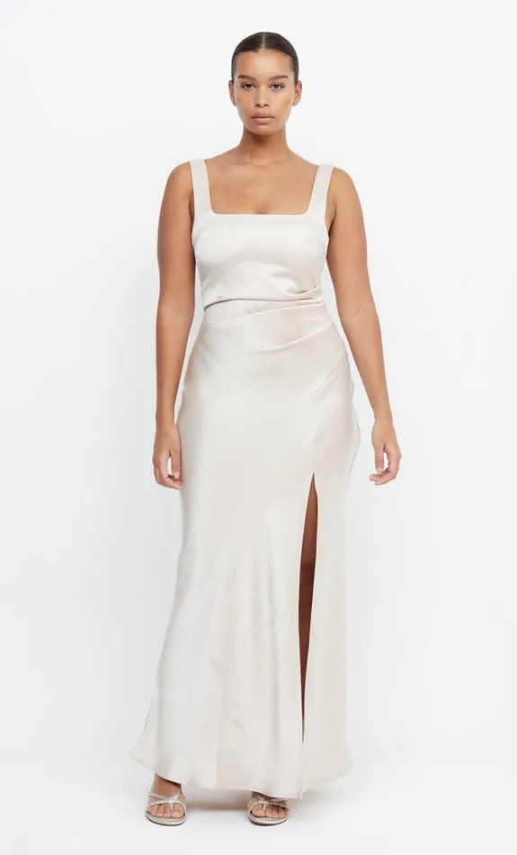 Bec Bridge Bridesmaid Dresses Women THE DREAMER SQUARE NECK DRESS 8211 SAND