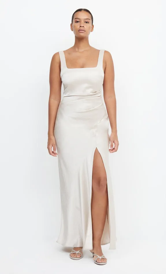 Bec Bridge Bridesmaid Dresses Women THE DREAMER SQUARE NECK DRESS 8211 SAND