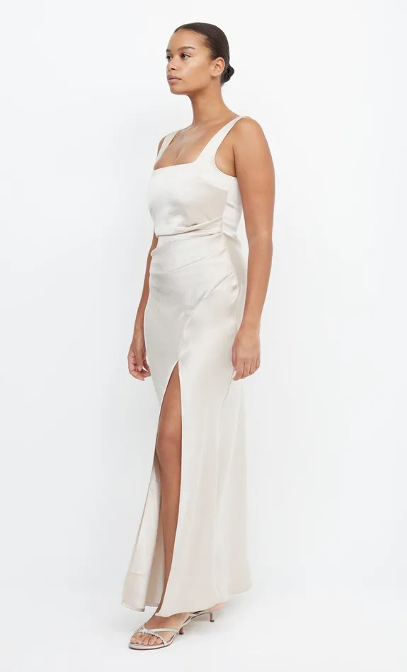 Bec Bridge Bridesmaid Dresses Women THE DREAMER SQUARE NECK DRESS 8211 SAND