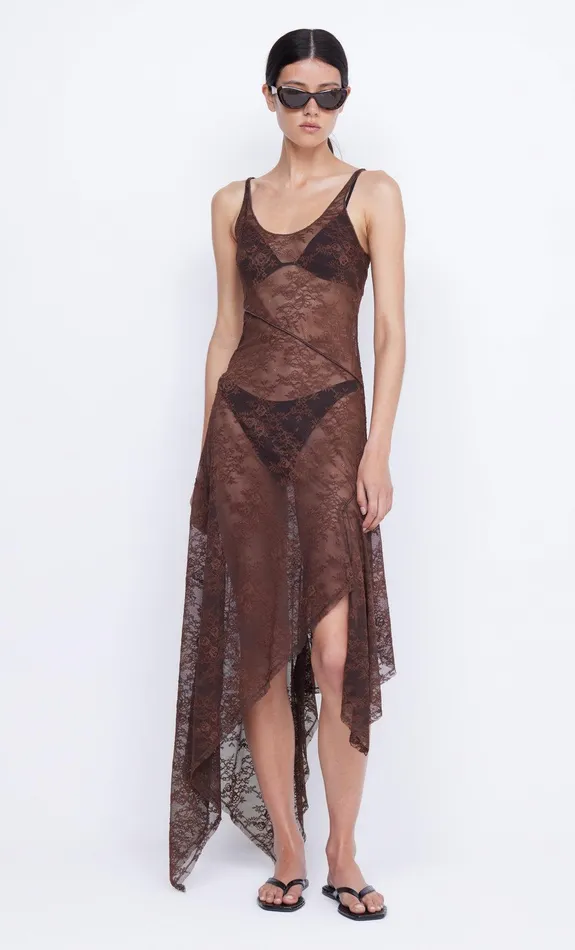 Bec Bridge Maxi Dresses Women ADONIA ASYM MIDI DRESS 8211 CHOCOLATE