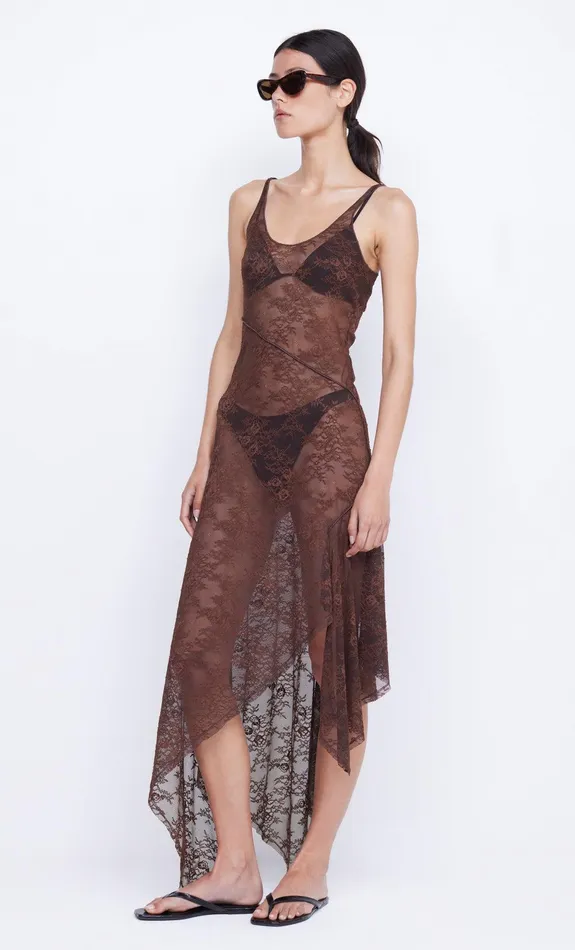 Bec Bridge Maxi Dresses Women ADONIA ASYM MIDI DRESS 8211 CHOCOLATE