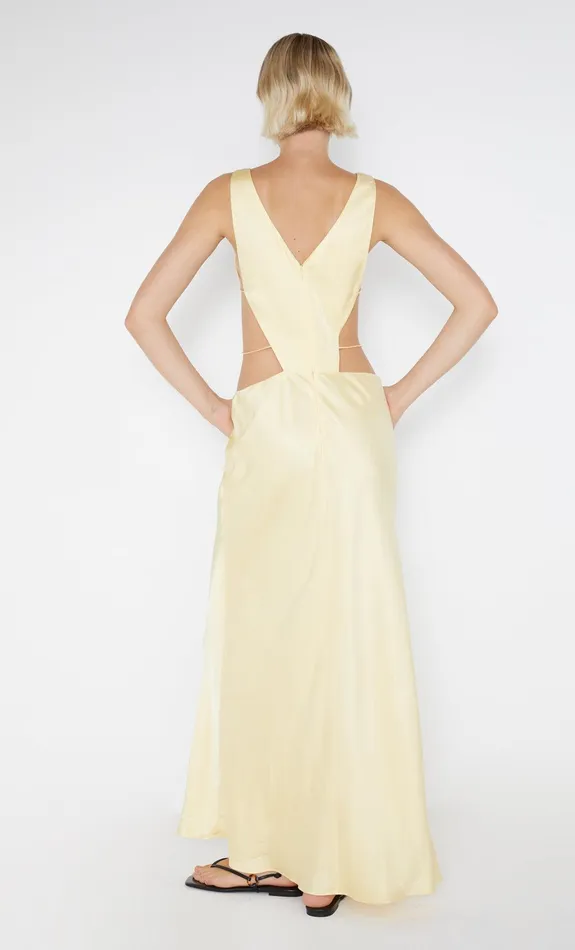 Bec Bridge Maxi Dresses Women AGATHE DIAMOND DRESS 8211 BUTTER YELLOW