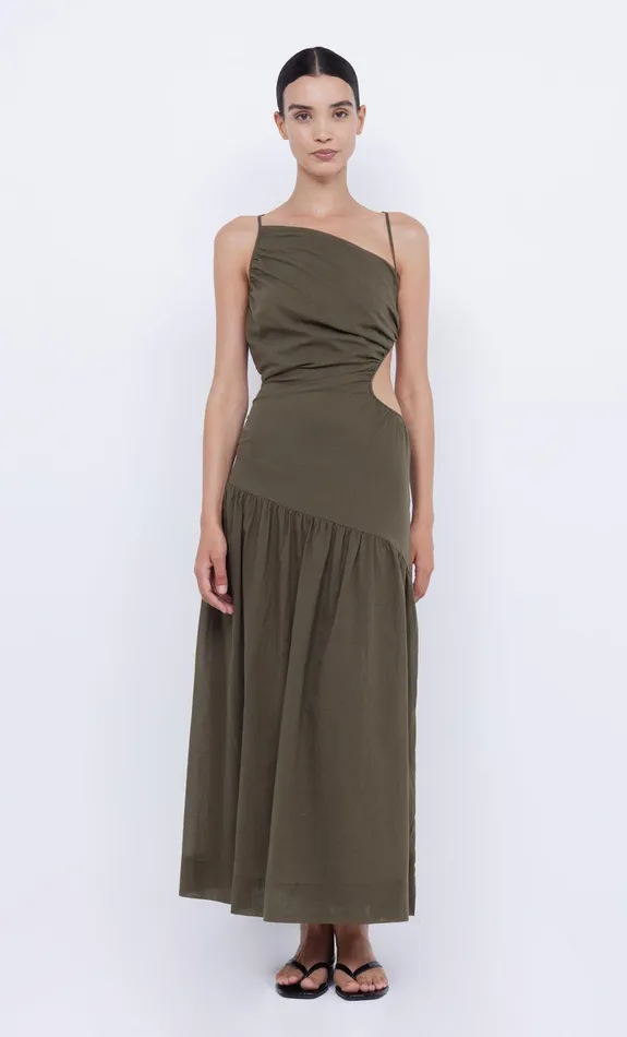 Bec Bridge Maxi Dresses Women CALYPSO ASYM MAXI DRESS 8211 OLIVE GREEN