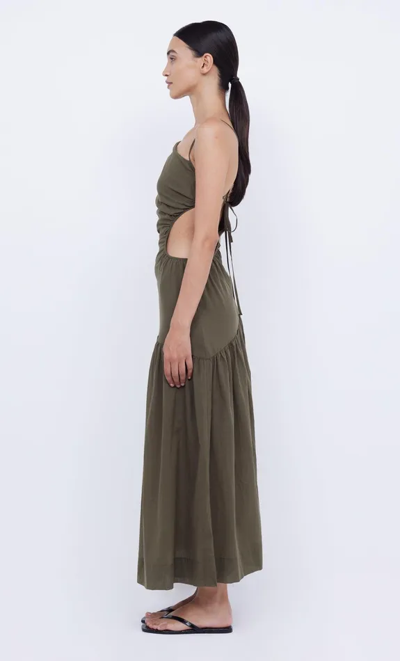 Bec Bridge Maxi Dresses Women CALYPSO ASYM MAXI DRESS 8211 OLIVE GREEN