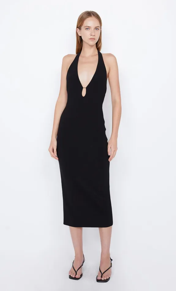 Bec Bridge Maxi Dresses Women ELVIE HALTER MIDI DRESS 8211 BLACK