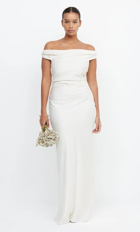 Bec Bridge Maxi Dresses Women ETERNITY OFF SHOULDER MAXI 8211 CREAM
