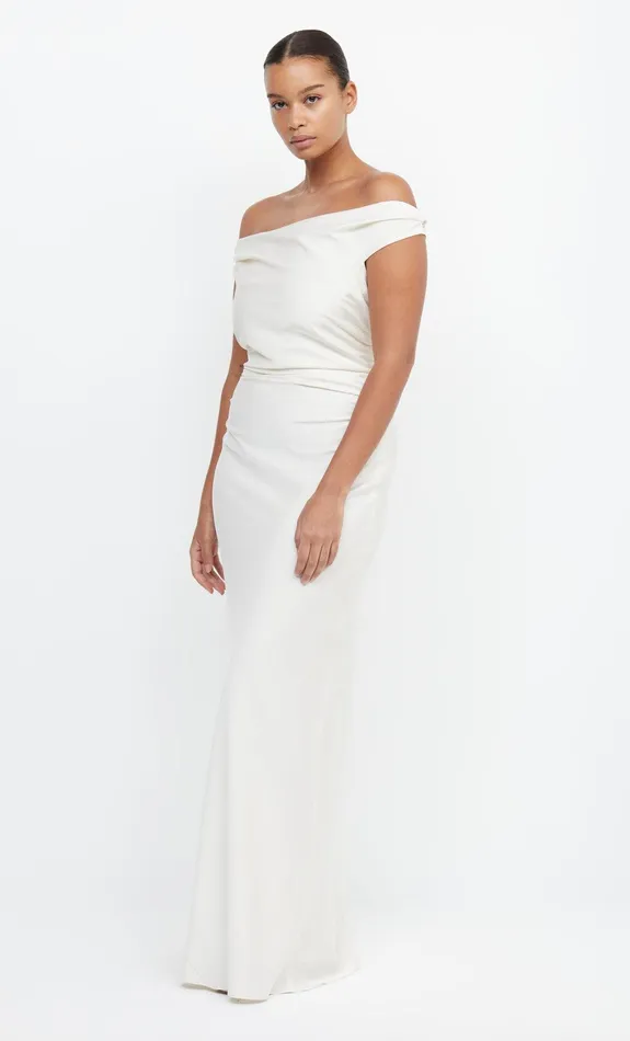 Bec Bridge Maxi Dresses Women ETERNITY OFF SHOULDER MAXI 8211 CREAM