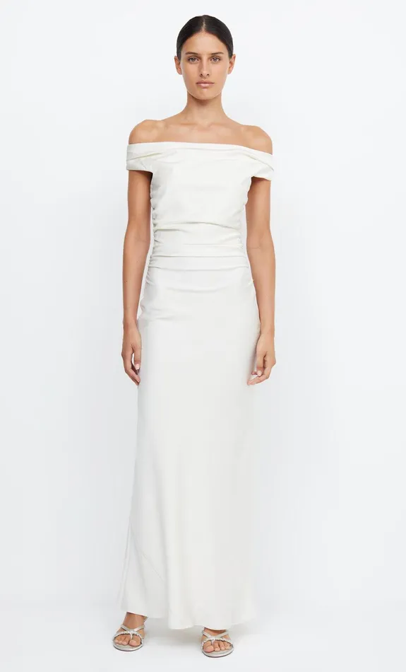 Bec Bridge Maxi Dresses Women ETERNITY OFF SHOULDER MAXI 8211 CREAM