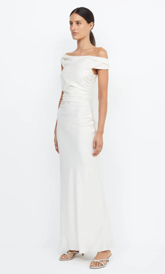 Bec Bridge Maxi Dresses Women ETERNITY OFF SHOULDER MAXI 8211 CREAM