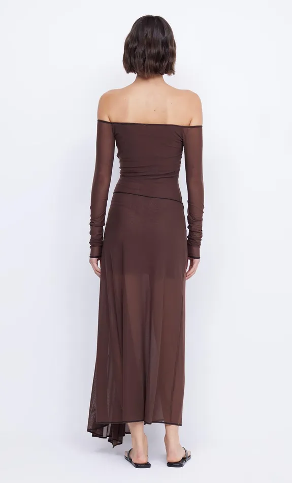 Bec Bridge Maxi Dresses Women ISADORA LONG SLEEVE DRESS 8211 CHOCOLATEBLACK