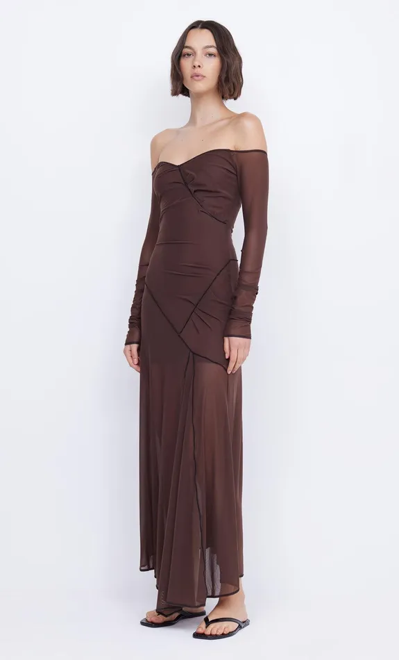 Bec Bridge Maxi Dresses Women ISADORA LONG SLEEVE DRESS 8211 CHOCOLATEBLACK