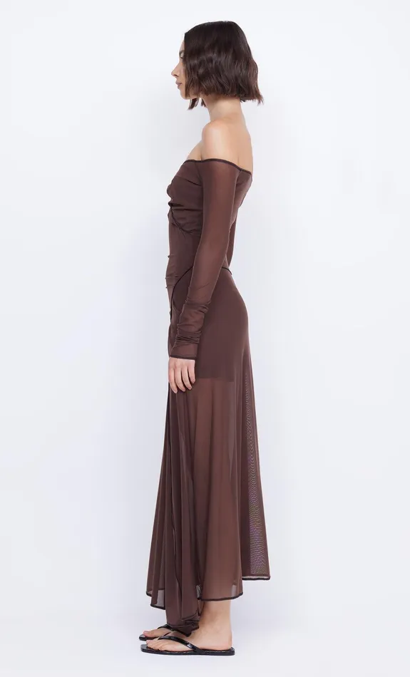 Bec Bridge Maxi Dresses Women ISADORA LONG SLEEVE DRESS 8211 CHOCOLATEBLACK