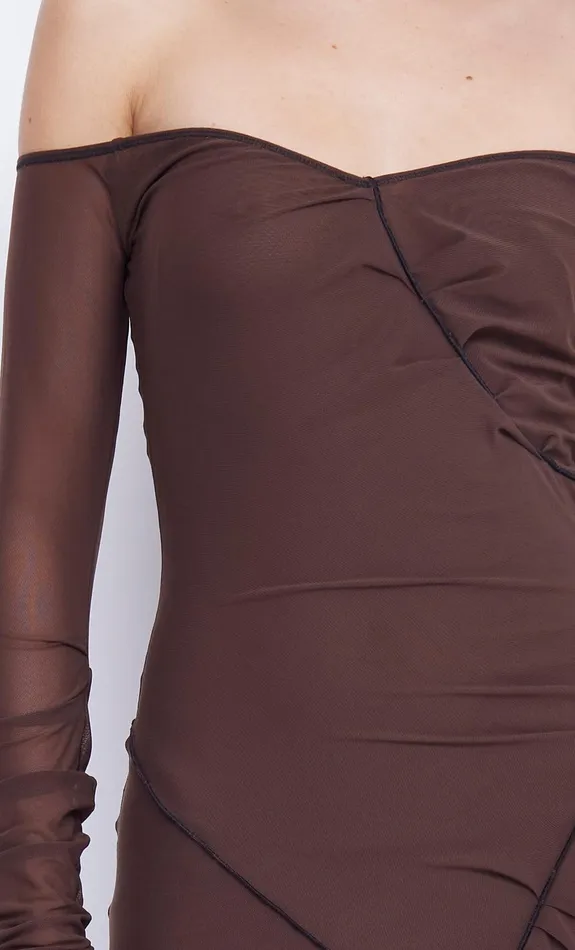 Bec Bridge Maxi Dresses Women ISADORA LONG SLEEVE DRESS 8211 CHOCOLATEBLACK