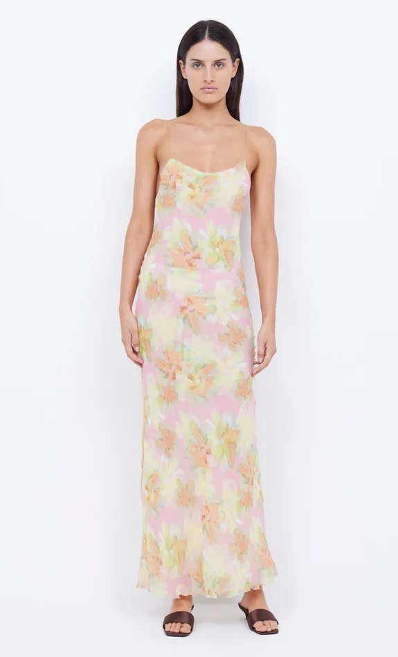 Bec Bridge Maxi Dresses Women ZEPHY PRINT SLIP DRESS 8211 PINK BLOSSOM