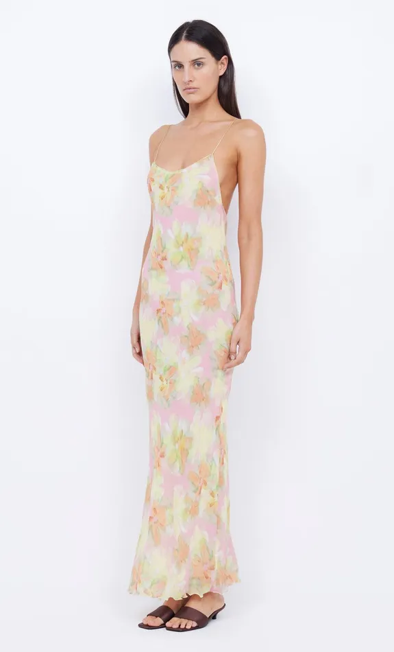 Bec Bridge Maxi Dresses Women ZEPHY PRINT SLIP DRESS 8211 PINK BLOSSOM