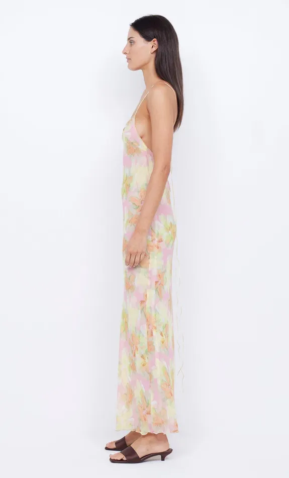 Bec Bridge Maxi Dresses Women ZEPHY PRINT SLIP DRESS 8211 PINK BLOSSOM