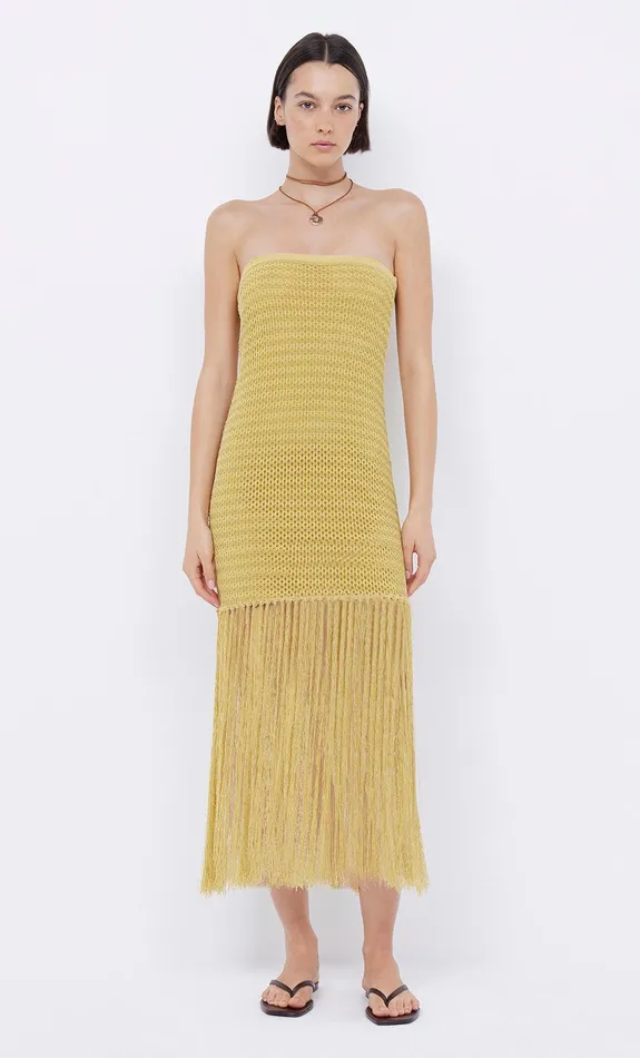 Bec Bridge Midi Dresses Women CALISTA STRAPLESS DRESS 8211 CITRUS