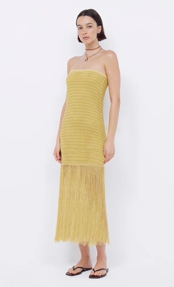 Bec Bridge Midi Dresses Women CALISTA STRAPLESS DRESS 8211 CITRUS