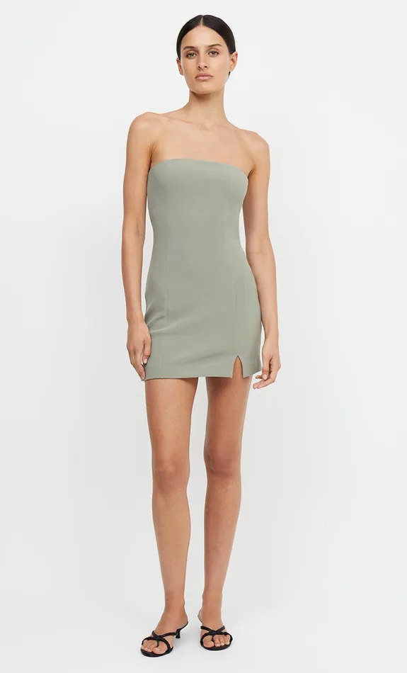 Bec Bridge Mini Dresses Women KARINA STRAPLESS SPLIT MINI DRESS 8211 SAGE