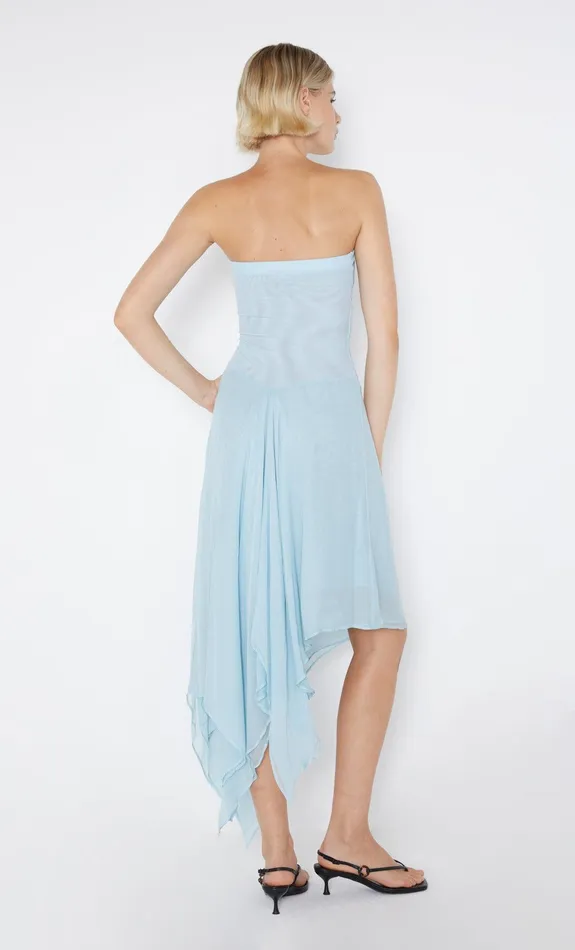 Bec Bridge Prom Dresses Women ELZETTE STRAPLESS MIDI DRESS 8211 DOLPHIN BLUE