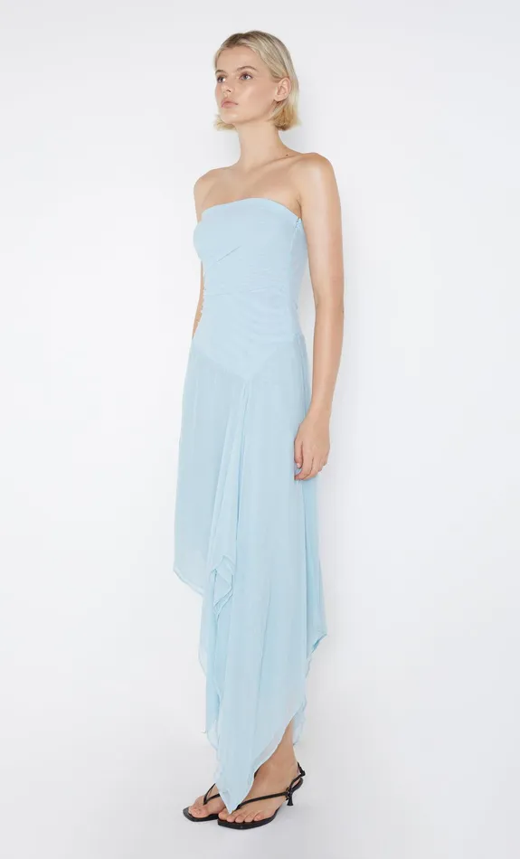 Bec Bridge Prom Dresses Women ELZETTE STRAPLESS MIDI DRESS 8211 DOLPHIN BLUE