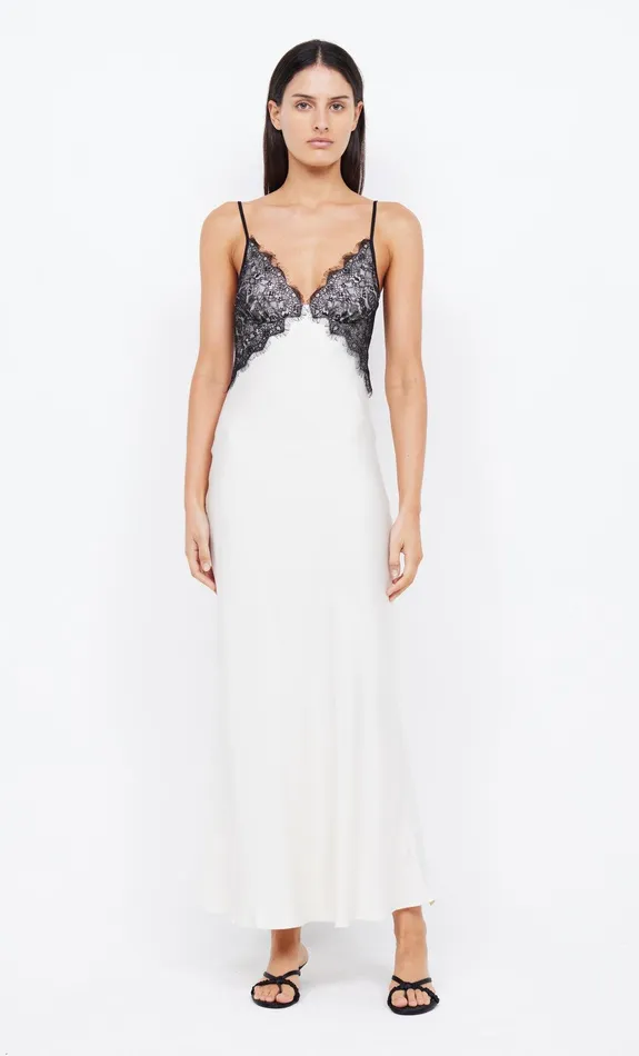 Bec Bridge Prom Dresses Women EMERY LACE MAXI DRESS 8211 IVORYBLACK
