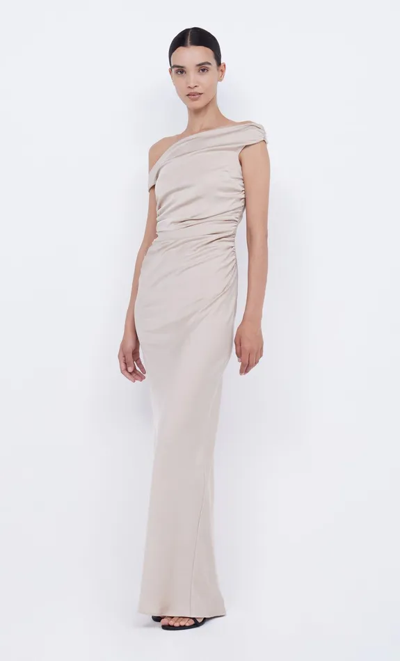 Bec Bridge Prom Dresses Women ETERNITY OFF SHOULDER MAXI 8211 SAND
