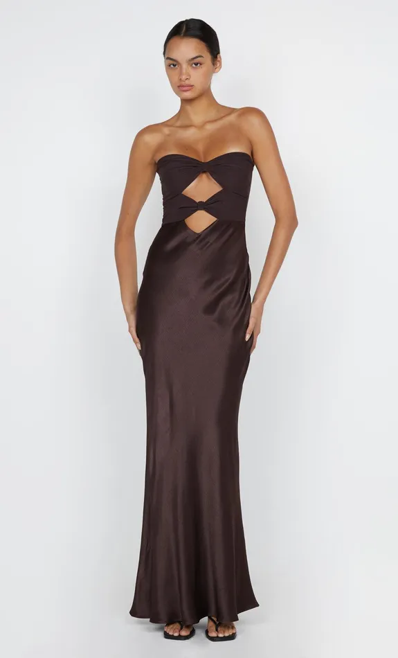 Bec Bridge Prom Dresses Women HALLE STRAPLESS DRESS 8211 CHOCOLATE