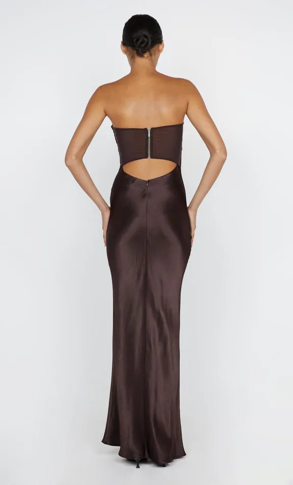 Bec Bridge Prom Dresses Women HALLE STRAPLESS DRESS 8211 CHOCOLATE