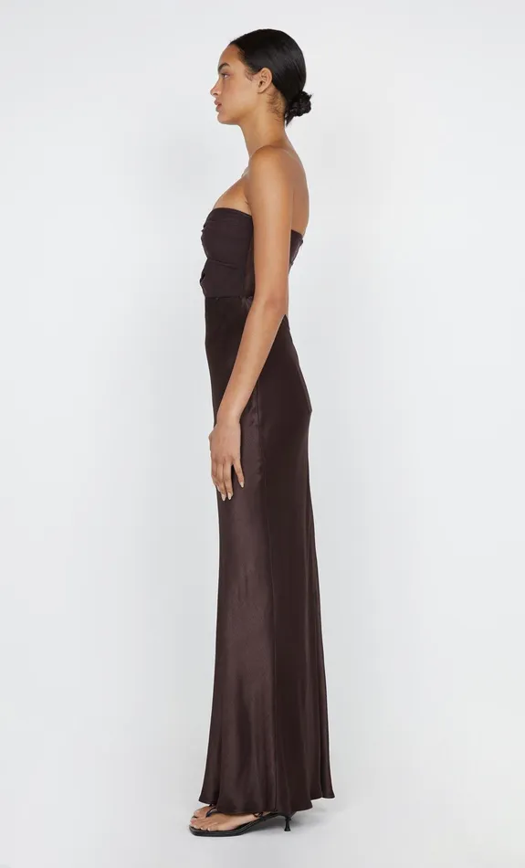 Bec Bridge Prom Dresses Women HALLE STRAPLESS DRESS 8211 CHOCOLATE