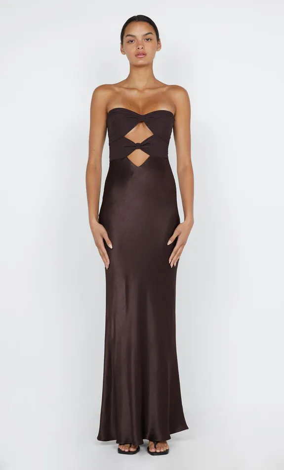Bec Bridge Prom Dresses Women HALLE STRAPLESS DRESS 8211 CHOCOLATE