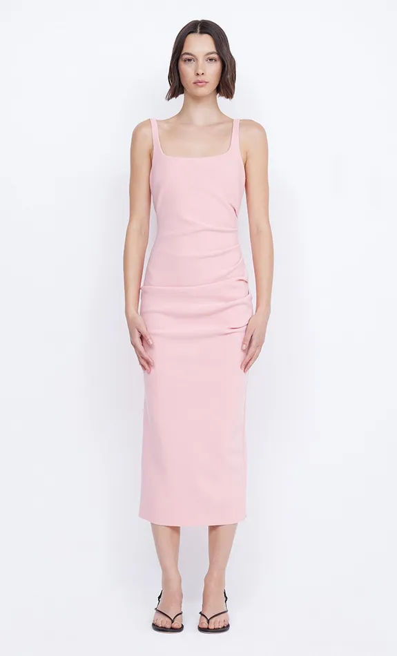 Bec Bridge Prom Dresses Women KARINA TUCK MIDI DRESS 8211 GUAVA