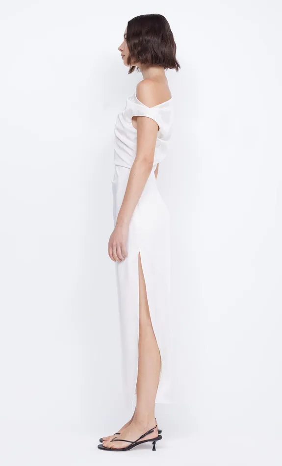 Bec Bridge Prom Dresses Women ROCHELLE ASYM MIDI DRESS 8211 CREAM