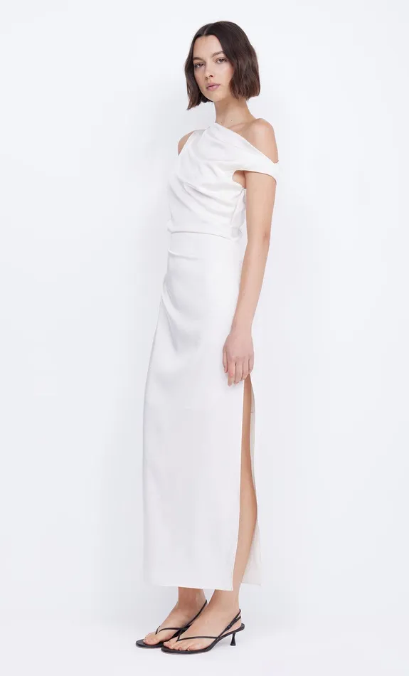 Bec Bridge Prom Dresses Women ROCHELLE ASYM MIDI DRESS 8211 CREAM