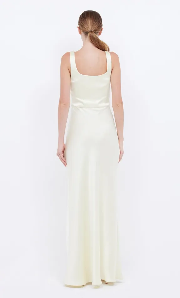 Bec Bridge Prom Dresses Women THE DREAMER SQUARE NECK DRESS 8211 ICE YELLOW