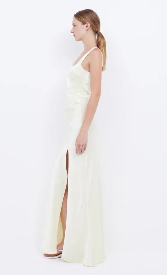 Bec Bridge Prom Dresses Women THE DREAMER SQUARE NECK DRESS 8211 ICE YELLOW