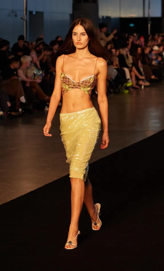 Bec Bridge Skirts Women VENUS SEQUIN MIDI SKIRT 8211 CITRUS