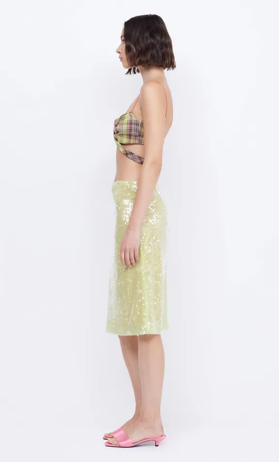 Bec Bridge Skirts Women VENUS SEQUIN MIDI SKIRT 8211 CITRUS