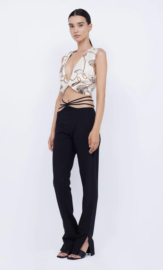 Bec Bridge Sleeveless Women BAYSIDE TWIST CROP TOP 8211 PARISIAN SHELL