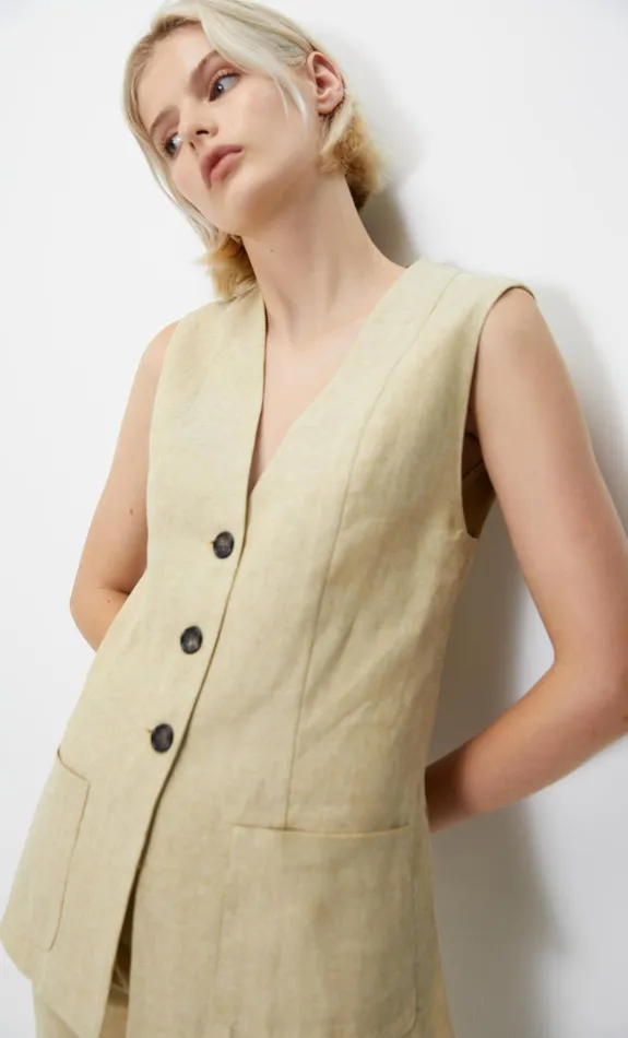 Bec Bridge Sleeveless Women NEVA VEST 8211 STRAW
