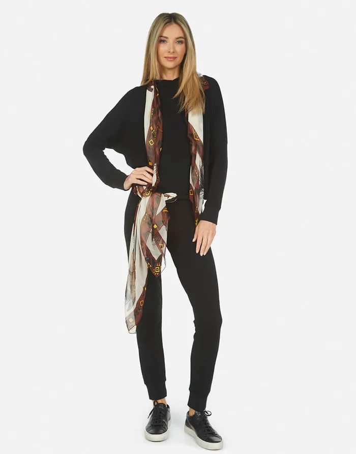 Belinda Scarf Black Horse Women039s Lauren Moshi Hoodies