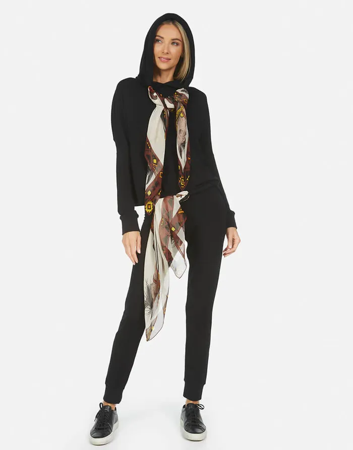 Belinda Scarf Black Horse Women039s Lauren Moshi Hoodies