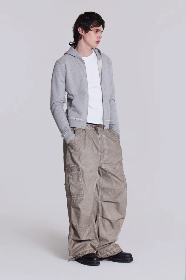 Bestsellers Men Jaded London Shop Stone Oil Wash Parachute Pants