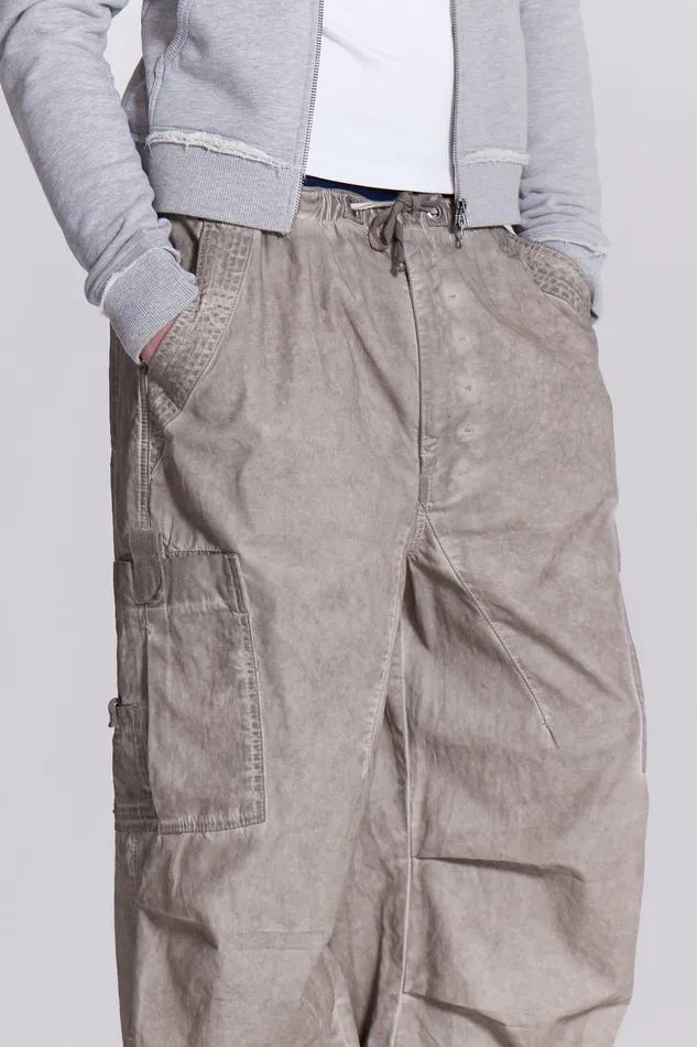 Bestsellers Men Jaded London Shop Stone Oil Wash Parachute Pants