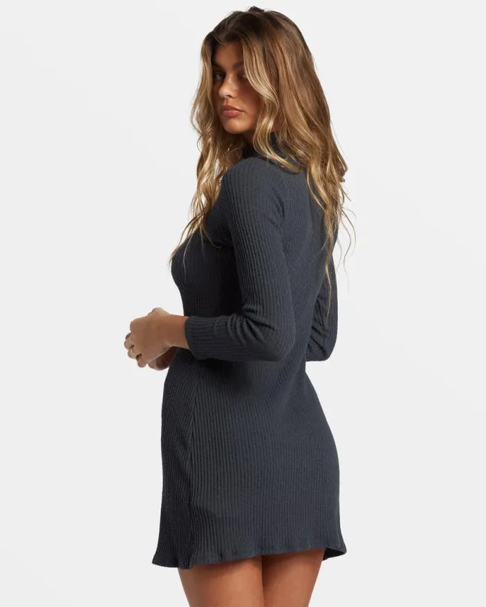 Billabong Dresses Dawn LongSleeve Mini Dress Black Sands 8211 Women Billabong Dresses Dawn LongSleeve Mini Dress Black Sands 8211 Women