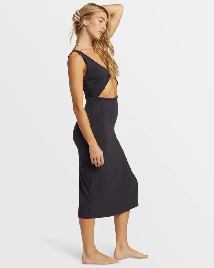 Billabong Dresses Take A Look Rib Knit Dress Black Sands 8211 Women Billabong Dresses Take A Look Rib Knit Dress Black Sands 8211 Women